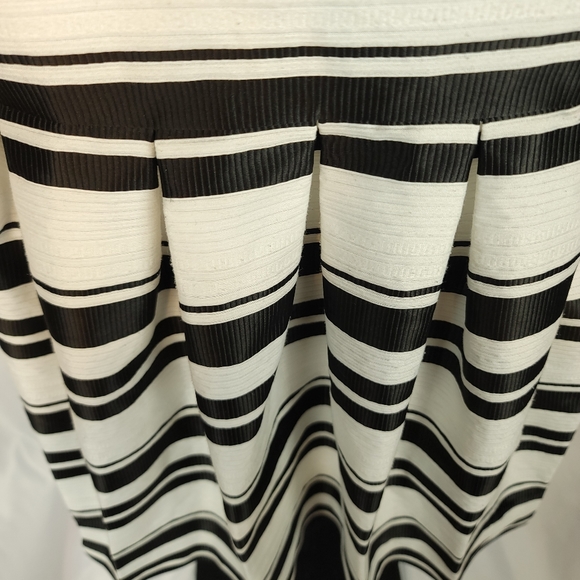 Pippa & Julie Black/White Ribbon Striped Dress - Picture 7 of 9
